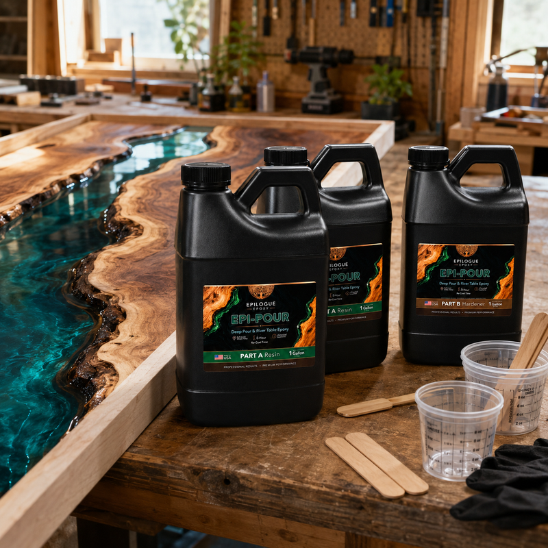 Epi-Pour Deep Pour Epoxy on a river table